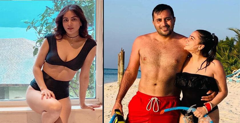Shraddha Arya Share Sexy Bikini Pics With Husband in Swimming Pool