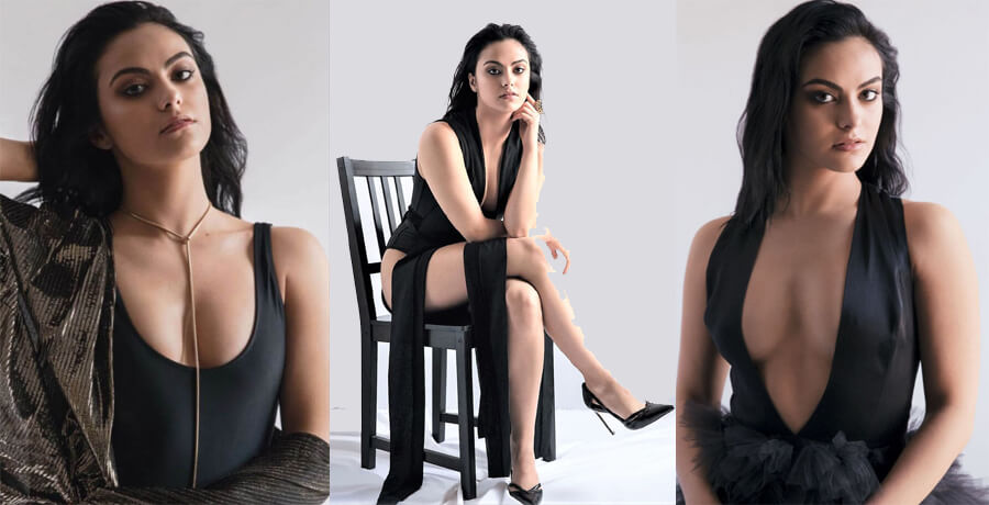 Camila Mendes Being Hot in a Black Dress