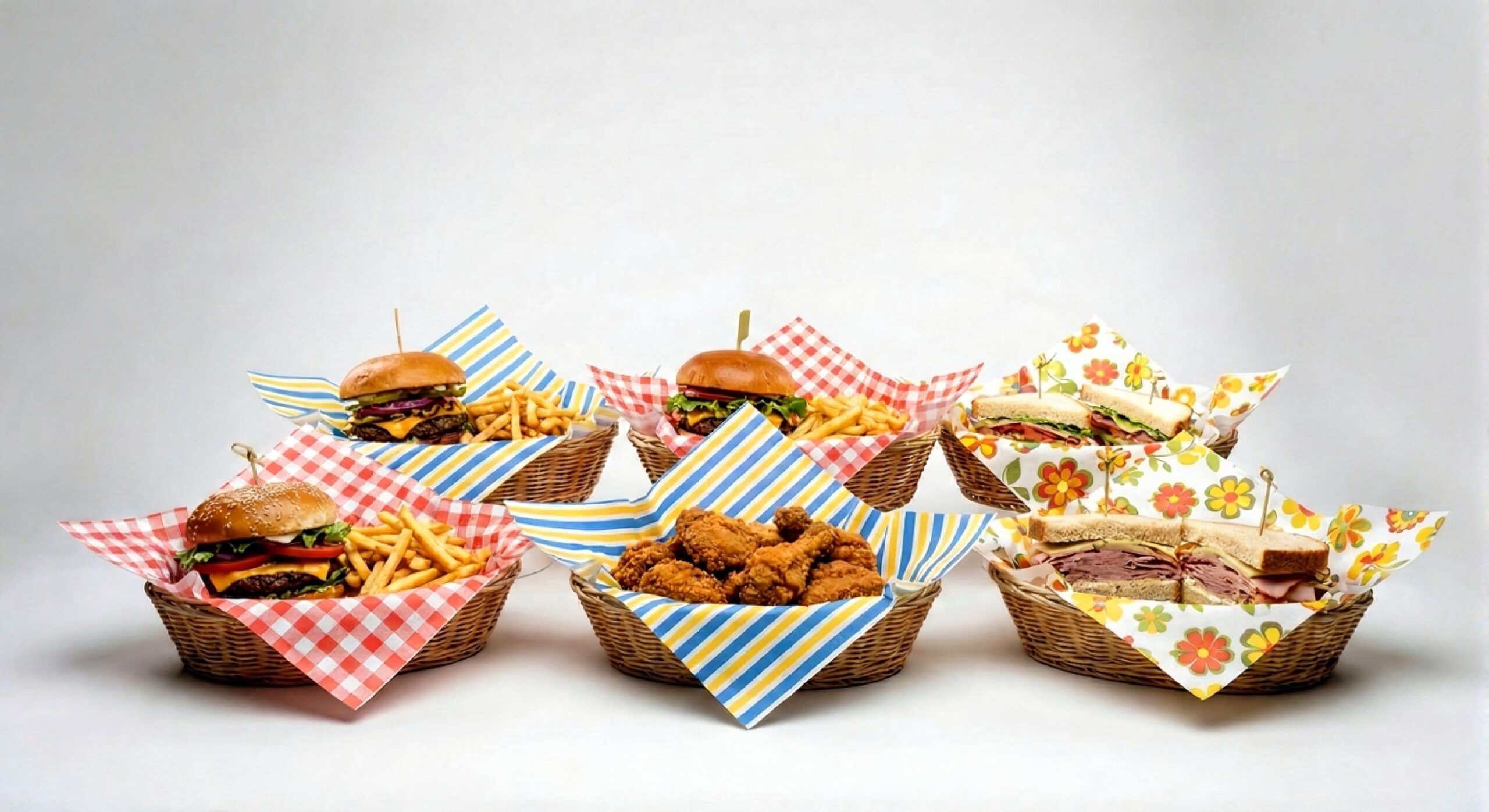 fast food in the basket