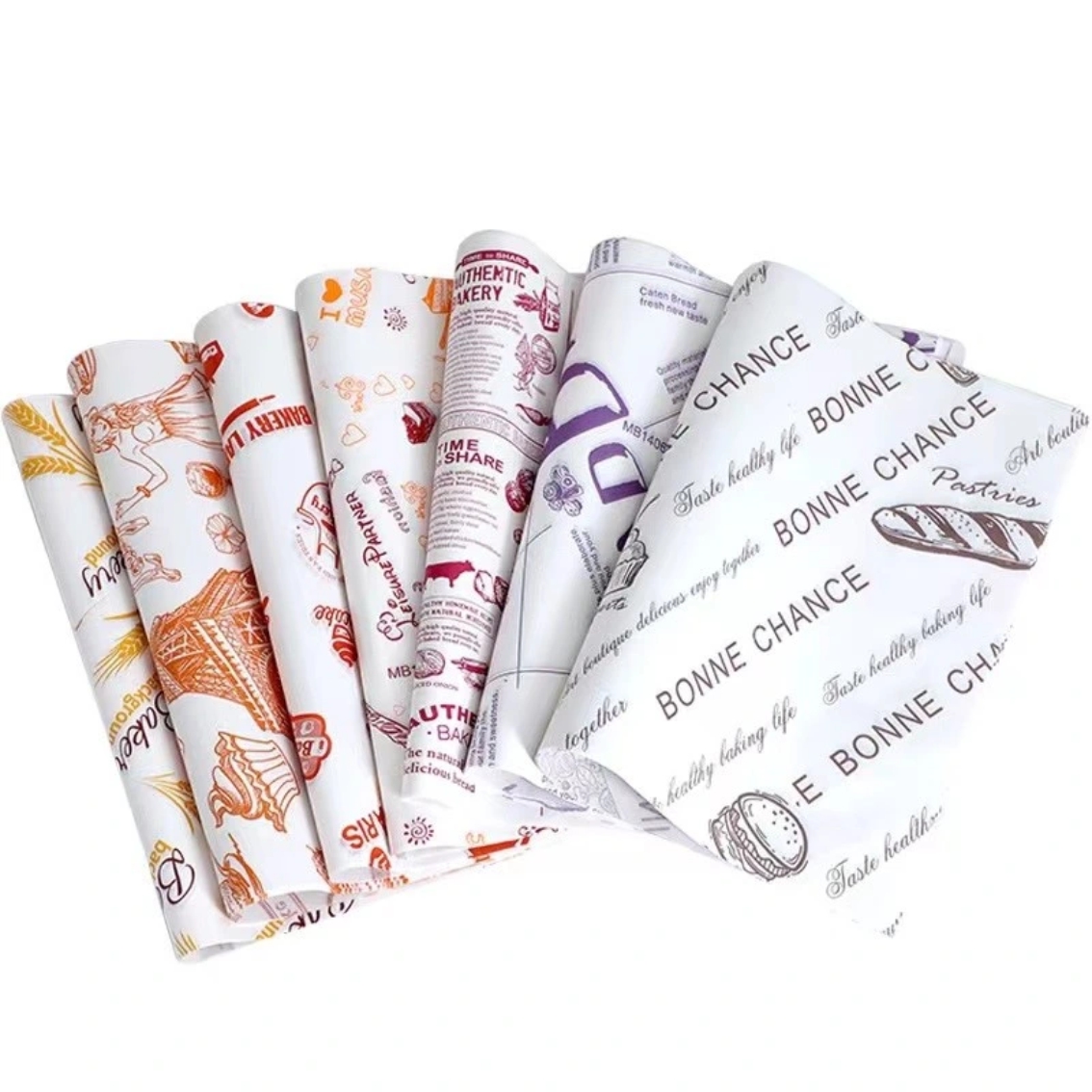 branded wax papers for food wrapping